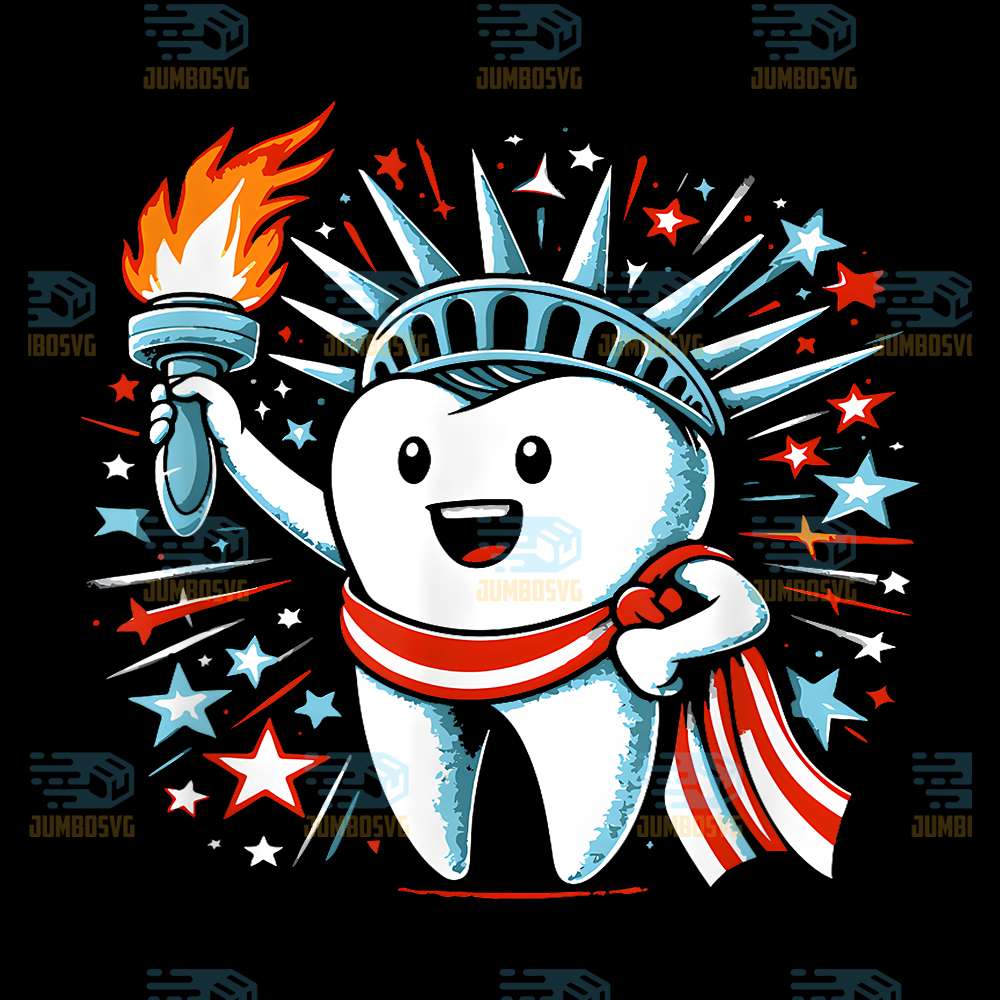 4th-Of-July-American-Dentist-Png
