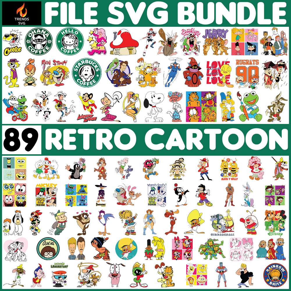 89-File-Retro-Cartoon-Bundle-Svg