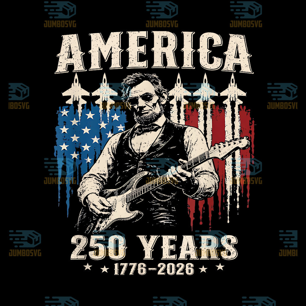 Abraham-Lincoln-Playing-Guitar-250th-Anniversary4th-of-July-Png
