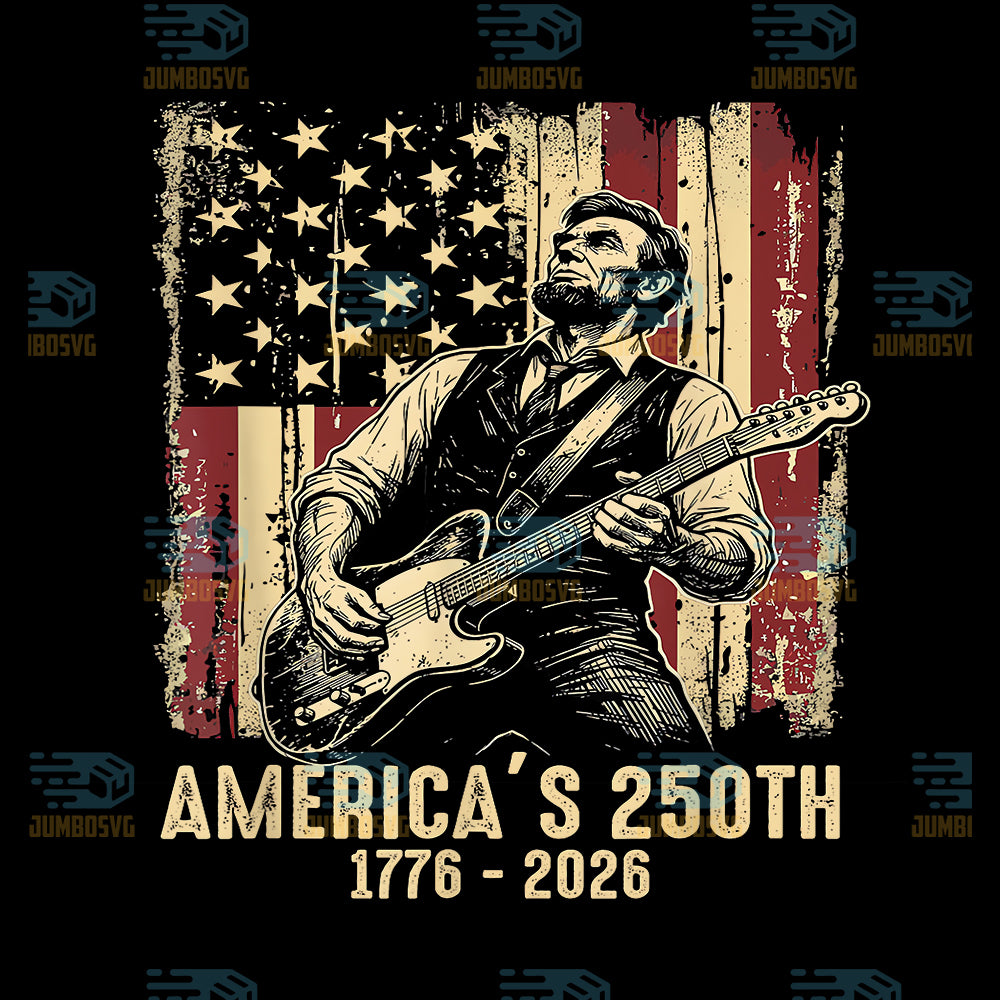 Abraham-Lincoln-Playing-Guitar-4th-of-July-250th-Anniversary-Png