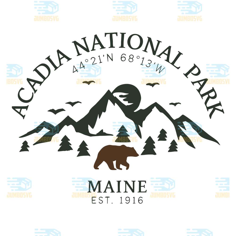 Acadia-National-Park-Maine-Svg