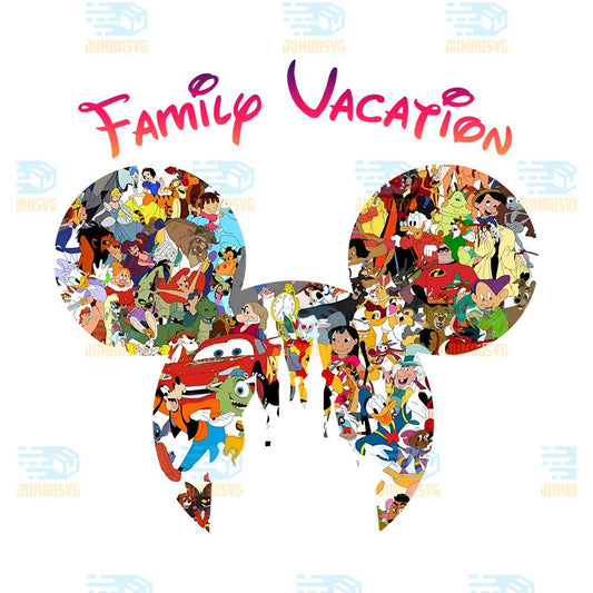 All-Disney-Character-Family-Vacation-Png