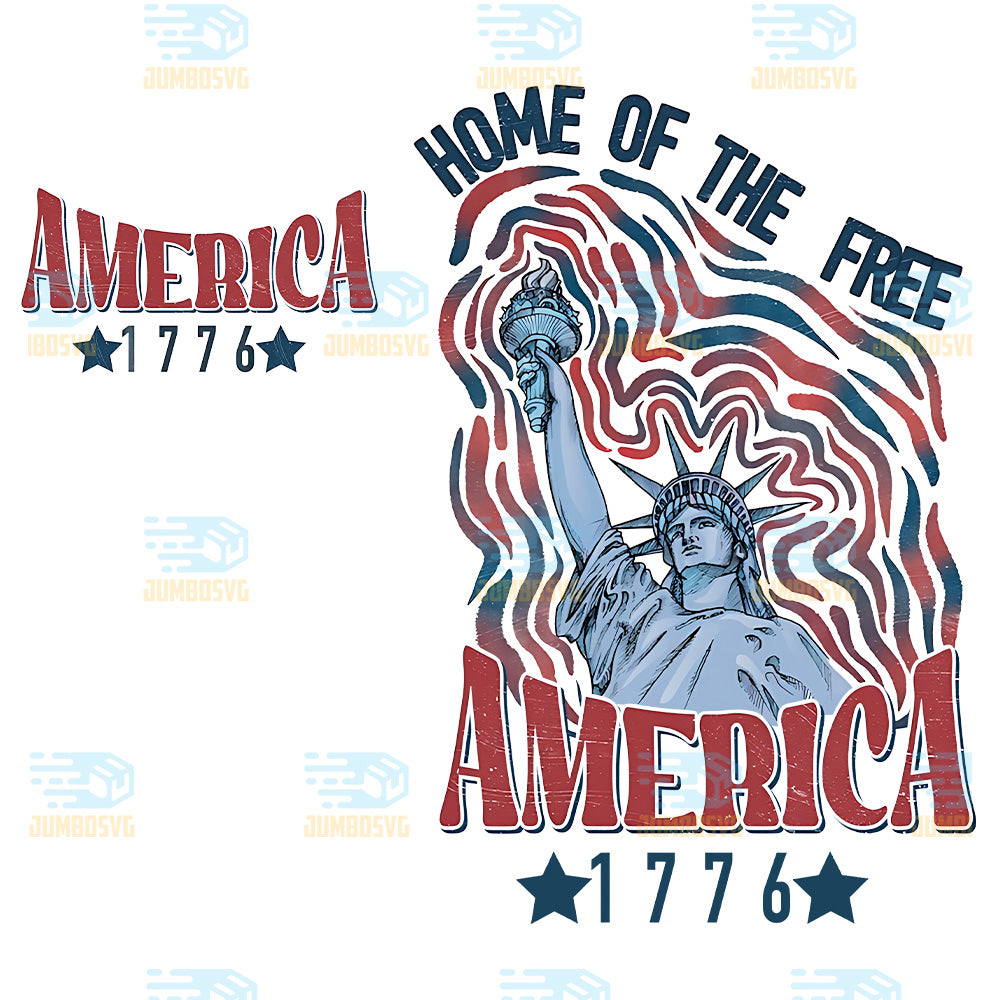 America-1776-Home-Of-The-Free-America-1776-4th-Of-July-Png