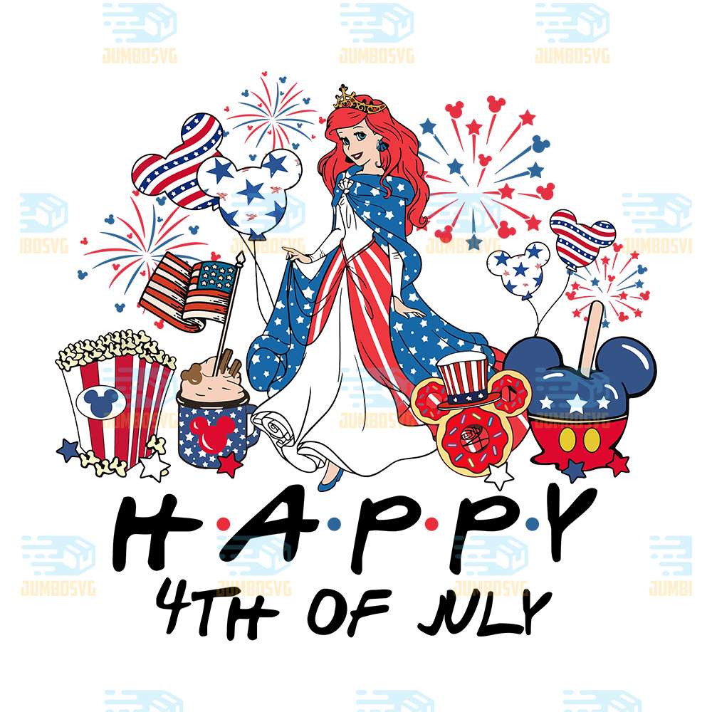 Ariel-America-Happy-4th-Of-July-Png