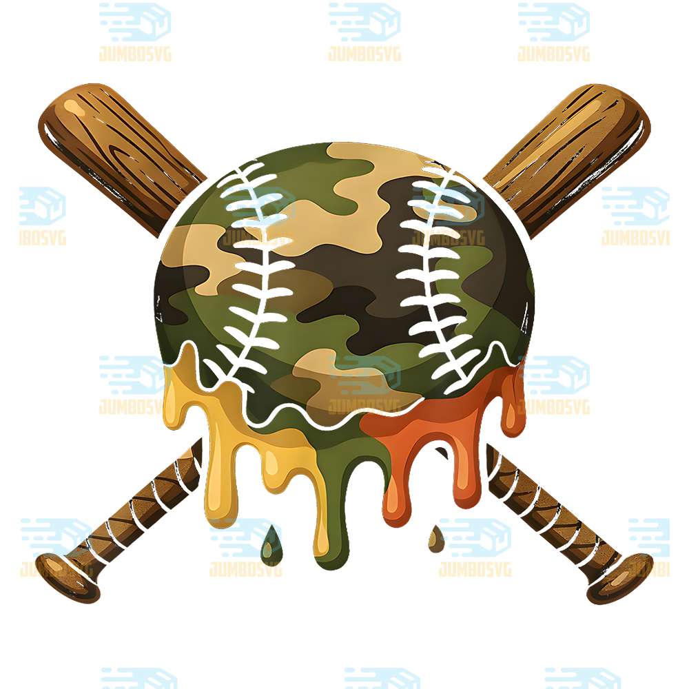 Baseball-Drip-Camo-Baseball-Bats-Boys-Sports-Cool-Game-Day-Png
