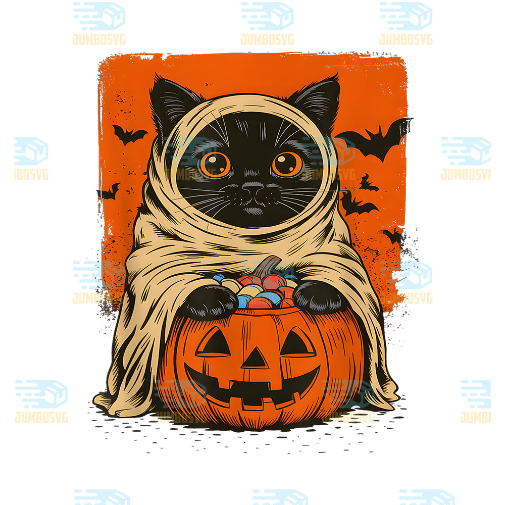 Black-Cat-Halloween-Pumpkin-Png