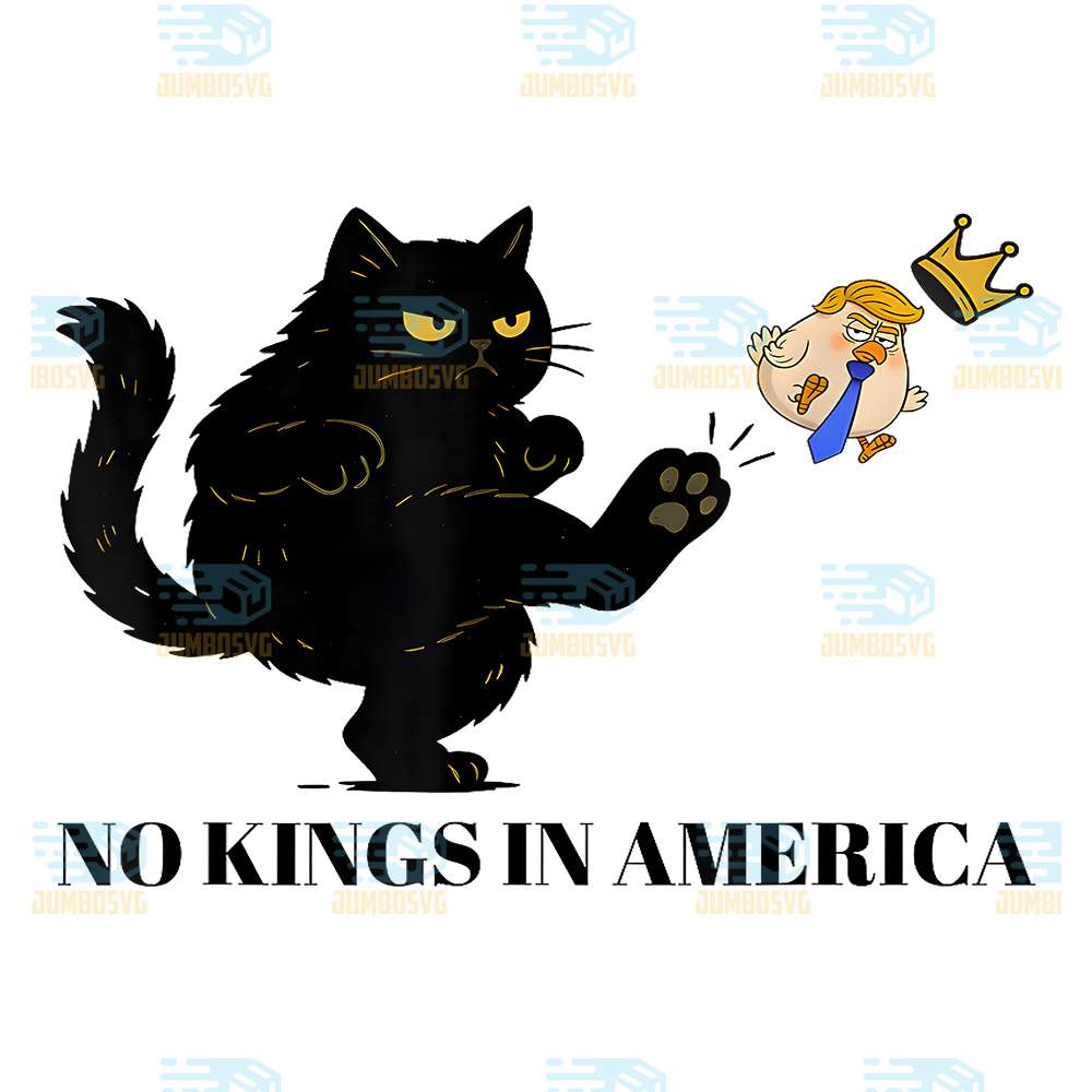 Black-Cat-No-Kings-In-America-We-The-People-Political-Png