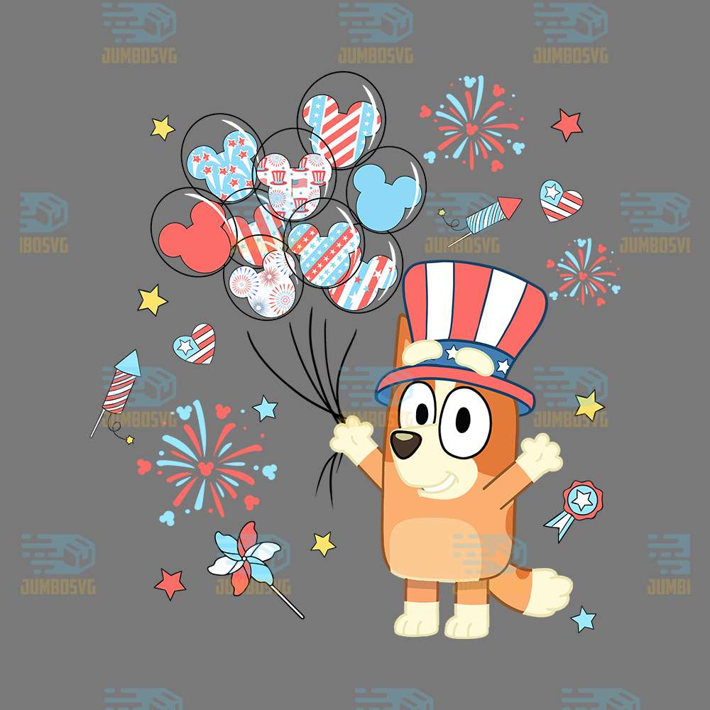 Bluey-Bingo-4th-Of-July-Png