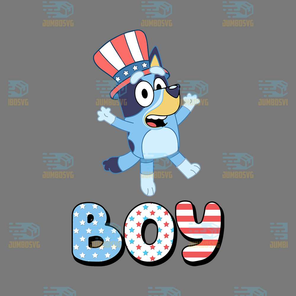 Bluey-Boy-4th-Of-July-Png