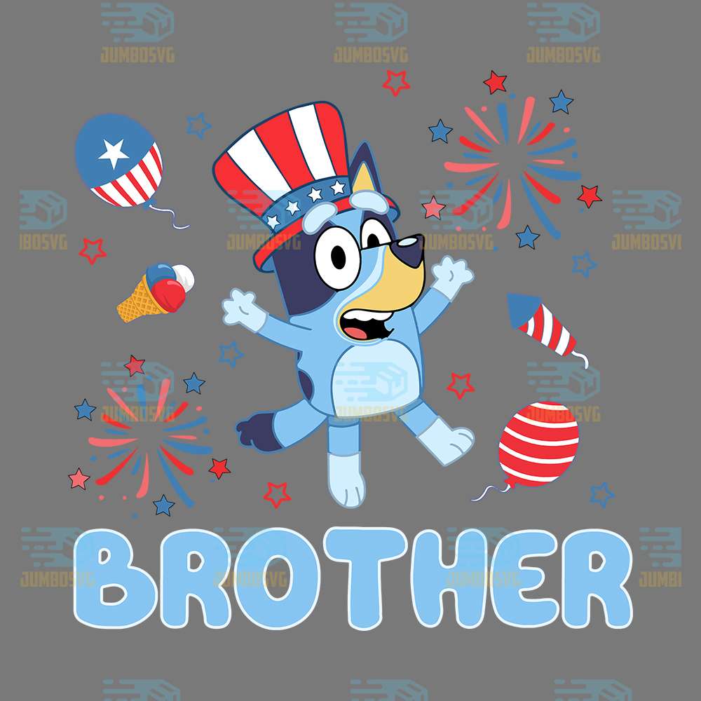 Bluey-Brother-4th-Of-July-Png