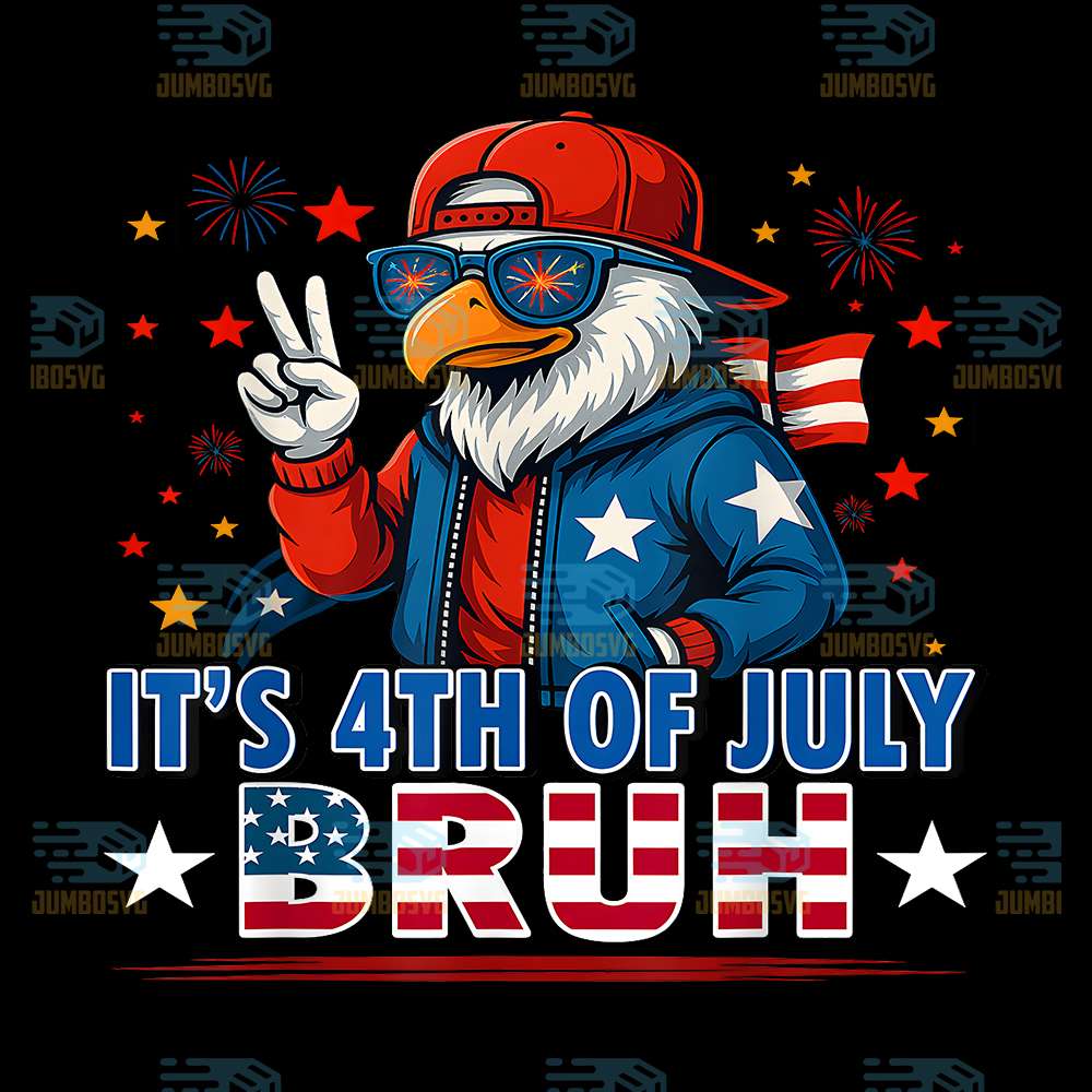 Bruh-4th-Of-July-Bald-Eagle-Png