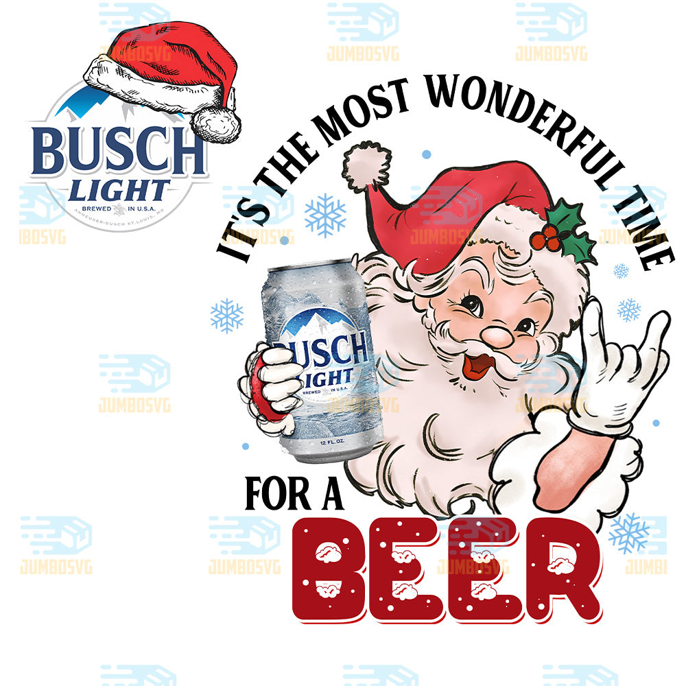 Busch-Light-Santa-It-s-The-Most-Wonderful-The-For-A-Beer-Png