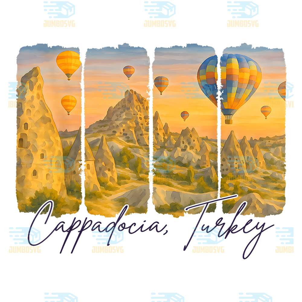Cappadocia-Turkey-Travel-Brushstroke-Cappadocia-Souvenir-Png