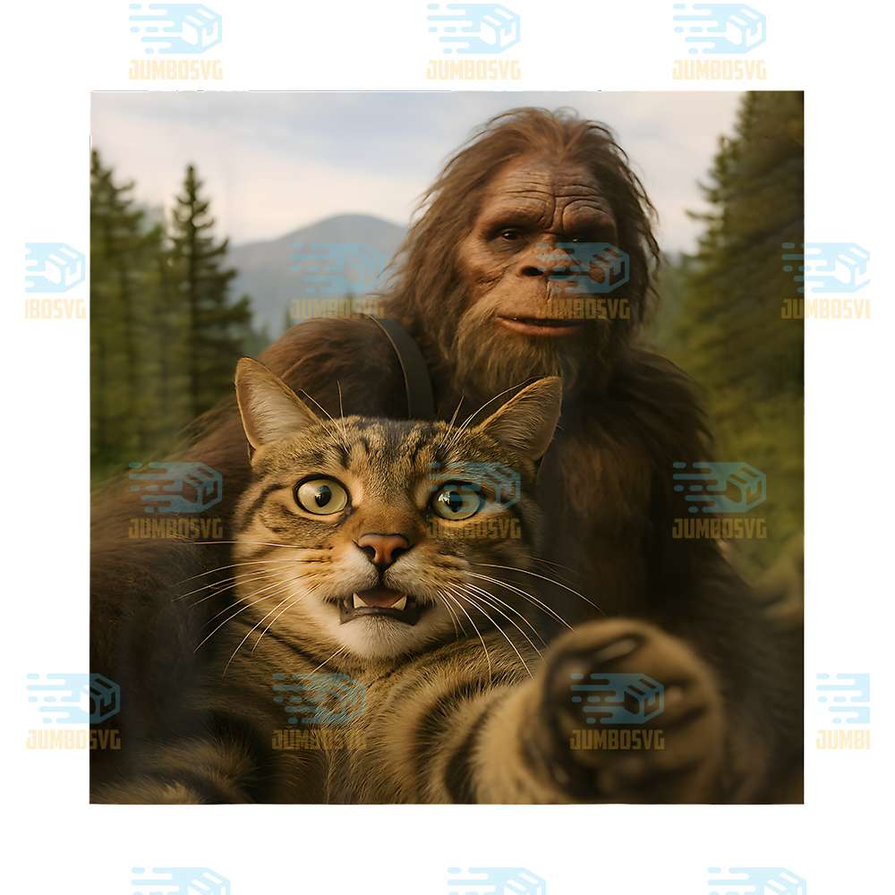 Cat-Bigfoot-Sasquatch-Selfie-Photo-Png
