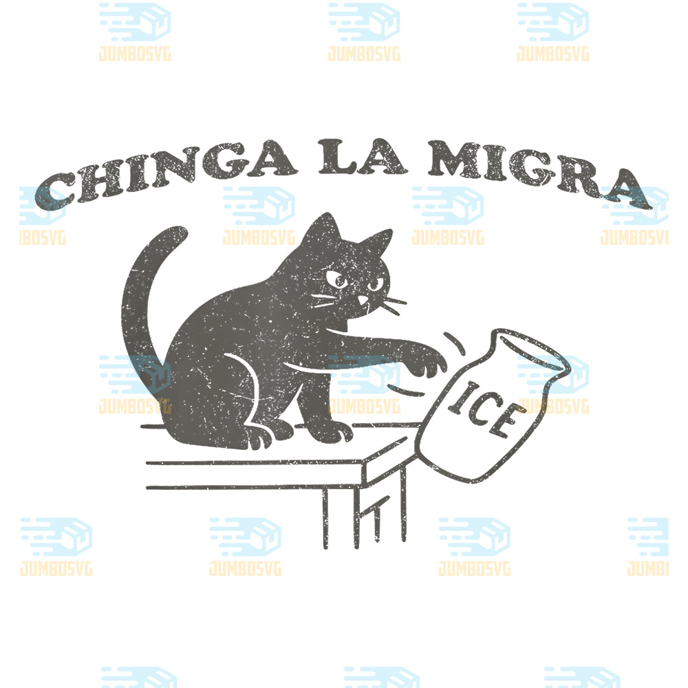 Chinga-La-Migra-Pro-Immigration-Human-Rights-AbolishIce-Cat-Png
