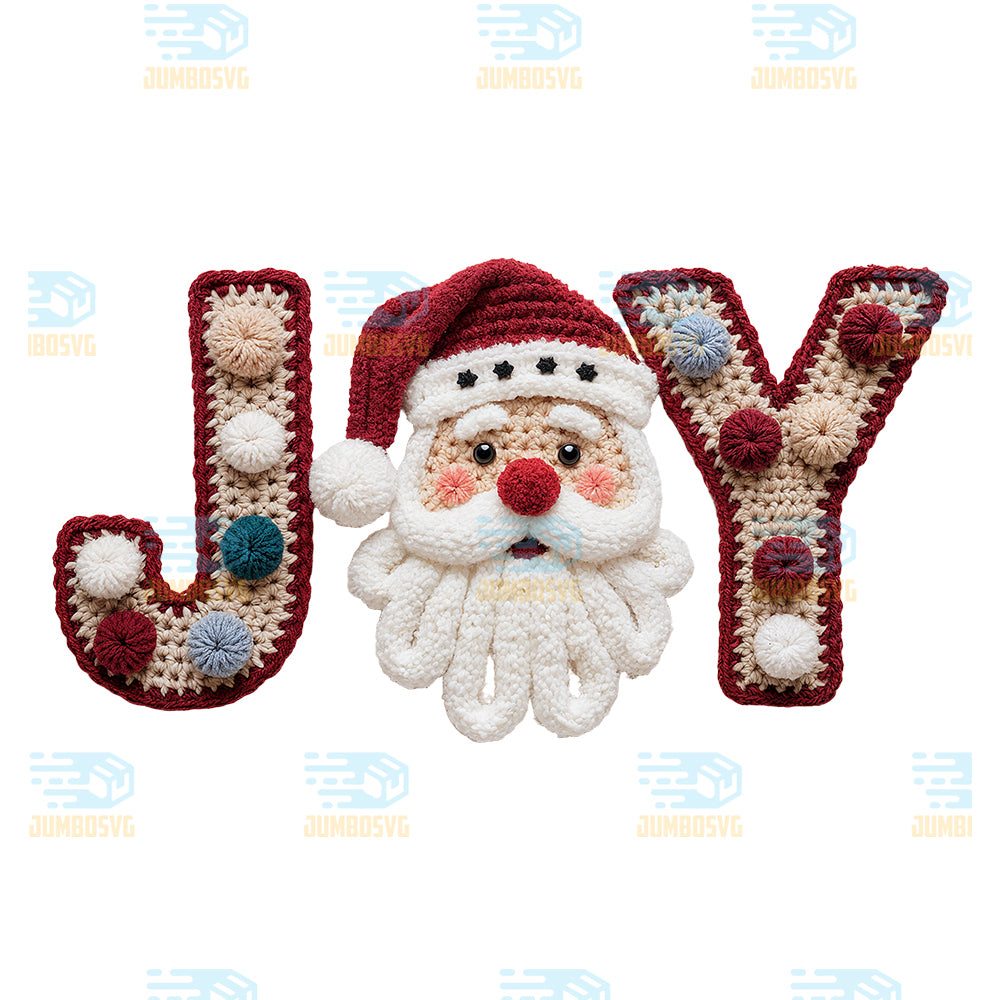 Christmas-Yarn-Crochet-Joy-Santa-Png
