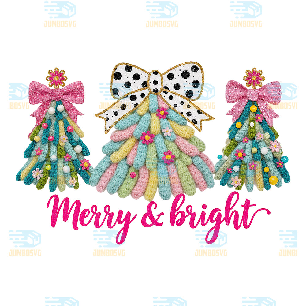 Christmas-Yarn-Crochet-Merry-And-Bright-Png
