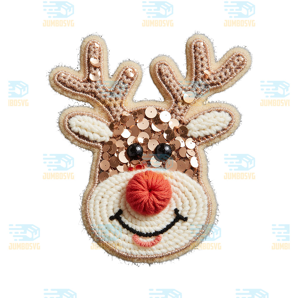 Christmas-Yarn-Crochet-Reindeer-Png