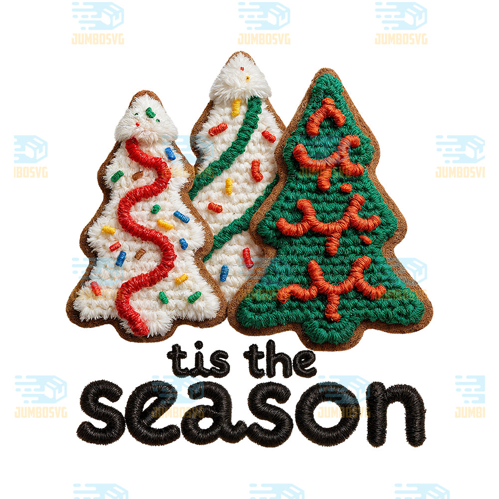Christmas-Yarn-Crochet-Tis-The-Season-Tree-Png