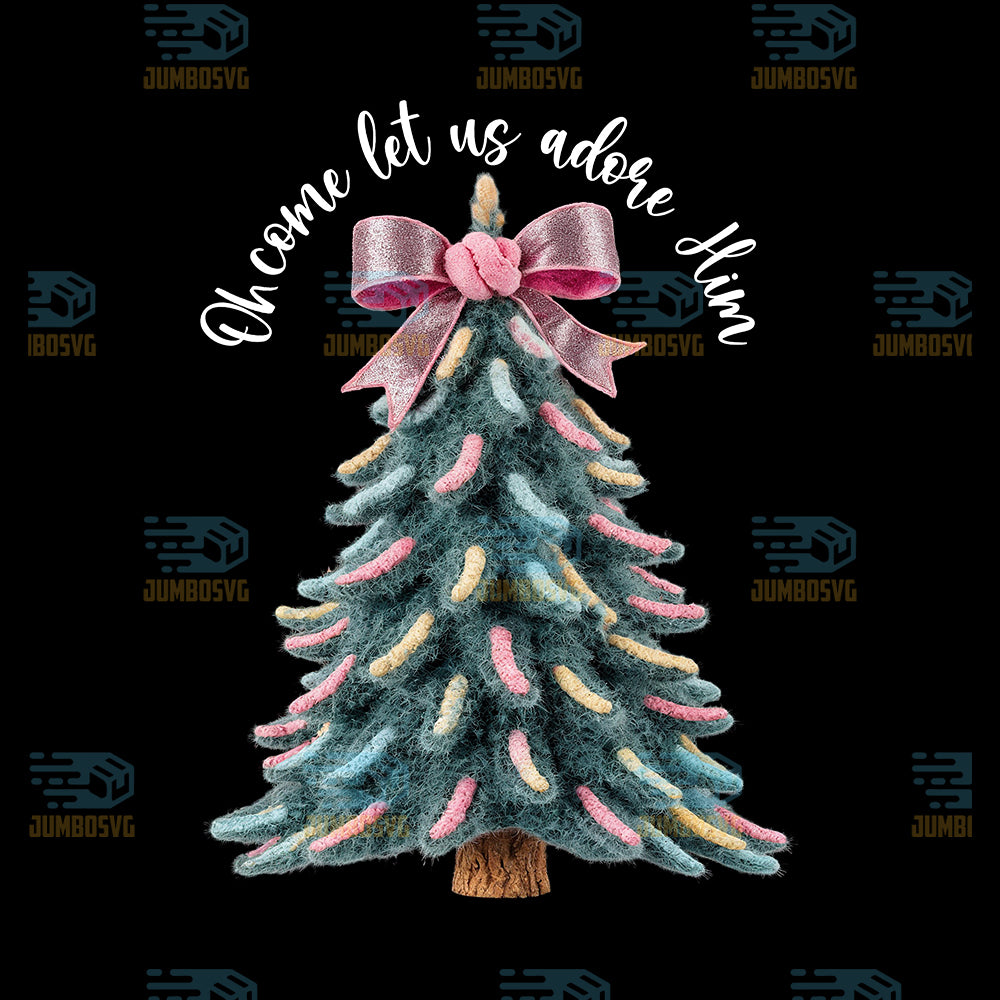 Christmas-Yarn-Crochet-Tree-Png