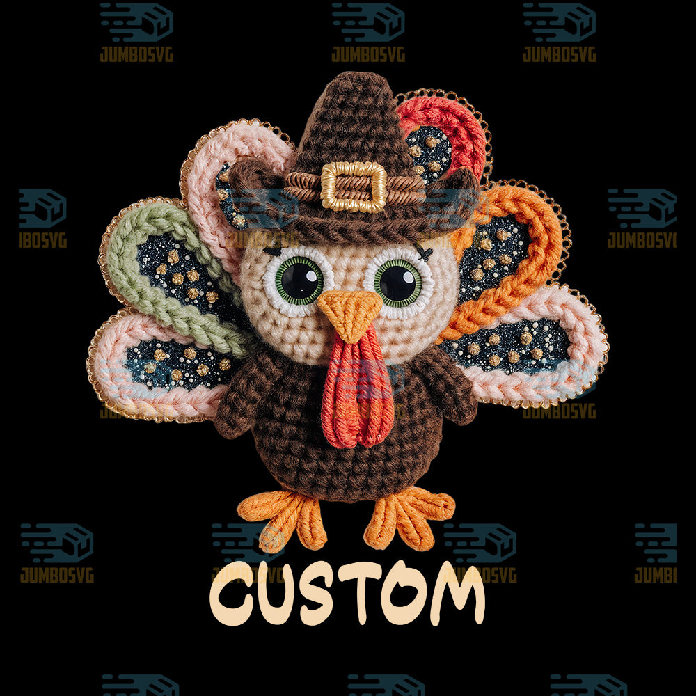 Christmas-Yarn-Crochet-Turkey-Boy-Custom-Png