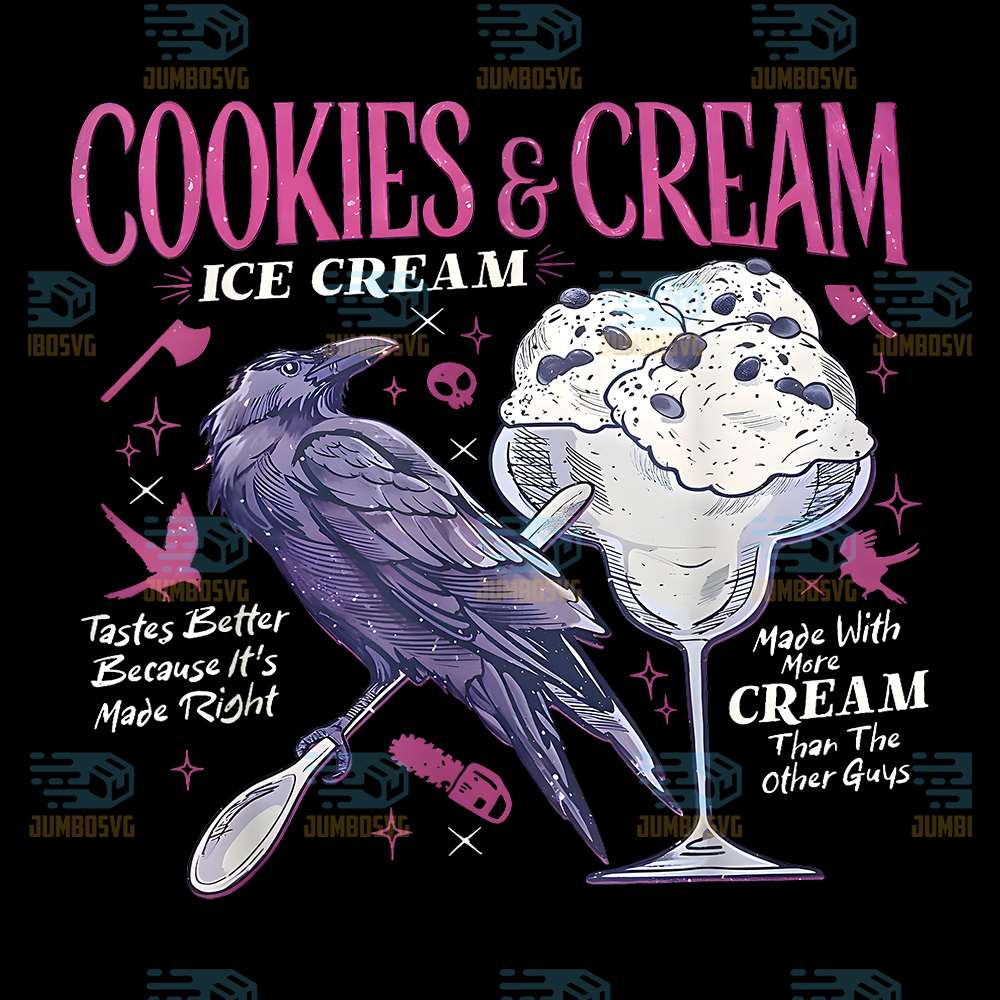 Cookie-Cream-Ice-Cream-Butcher-Blackbird-Png