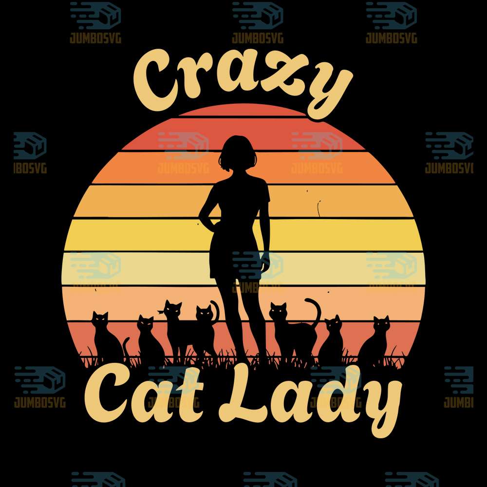 Crazy-Cat-Lady-Sunset-Svg