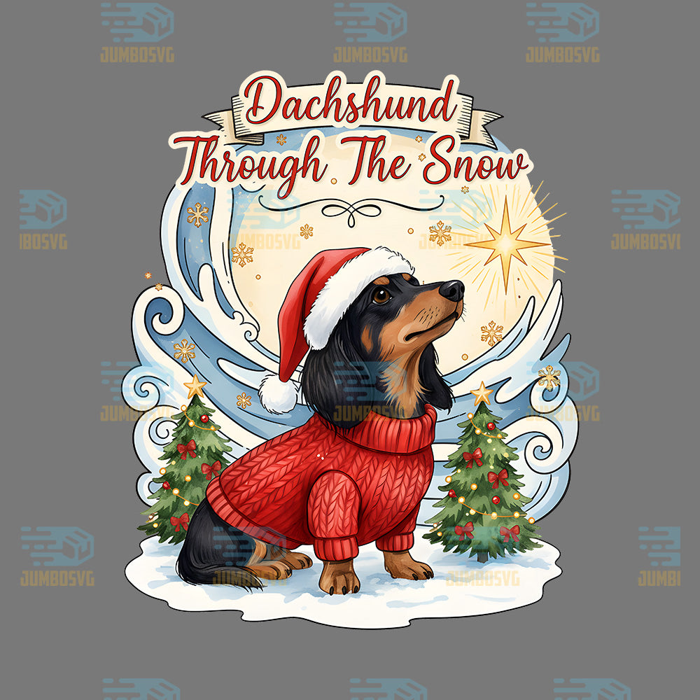 Dachshund-Through-The-Snow-Png