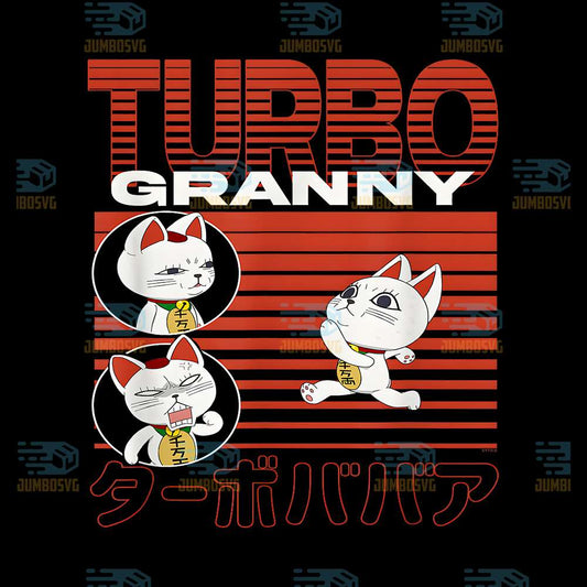Dan-Da-Dan-Running-Turbo-Granny-Cat-Collage-Anime-Png