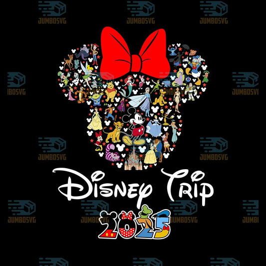 Disney-All-Characters-Minnie-Mouse-Family-Trip-2025-Png