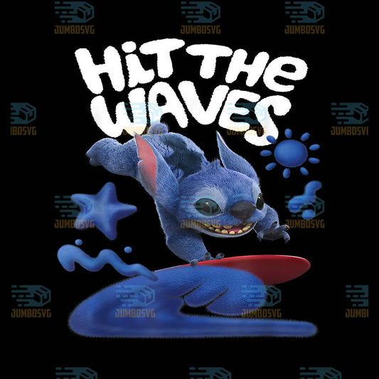 Disney-Lilo-Stitch-Live-Action-Movie-Hit-The-Waves-Surfing-Png