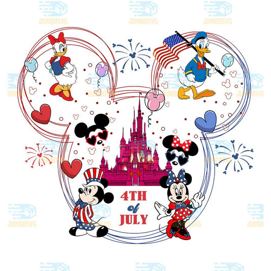 Disneyland-Mickey-And-Friends-4th-Of-July-Png