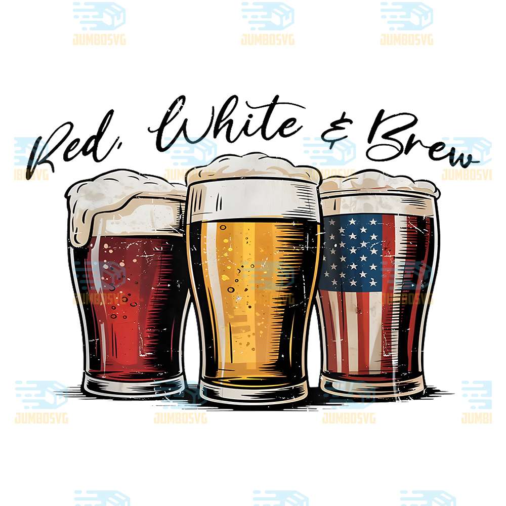 Drink-Beer-Red-White-And-Brew-4th-Of-July-Png