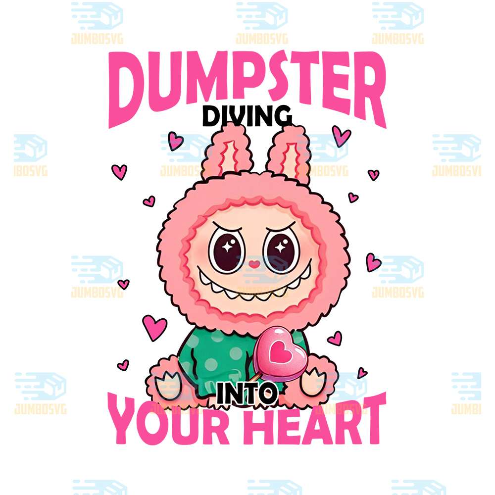 Dumpster-Diving-Into-Your-Heart-Labubu-Valentine-s-Day-Png
