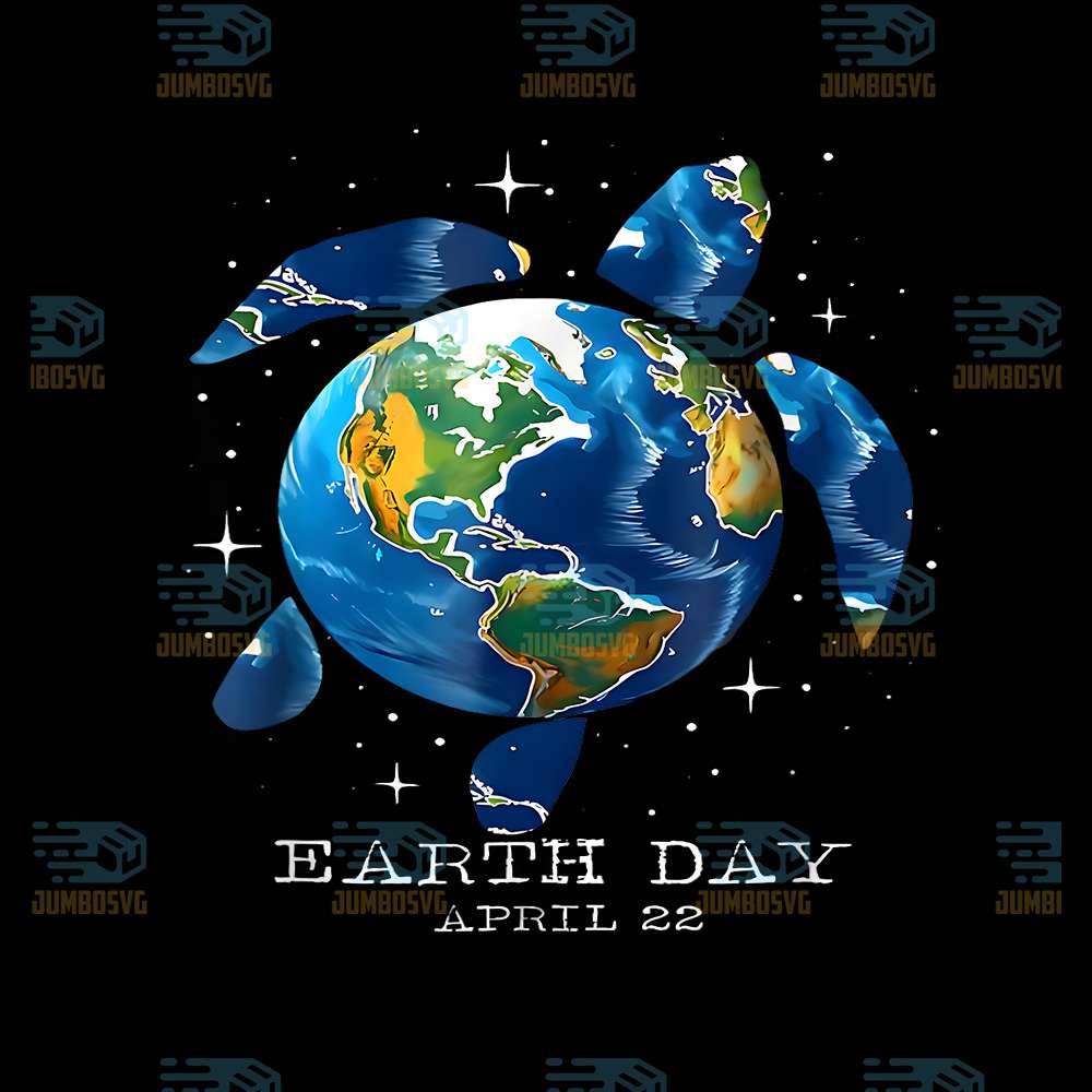 Earth-Day-2025-Save-Earth-Sea-Turtle-Art-Save-The-Planet-Png