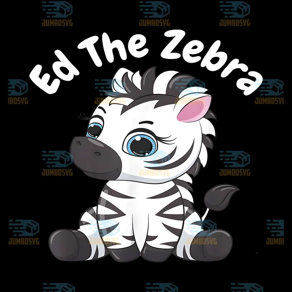 Ed-The-Zebra-Cute-Zebra-Trend-Lovers-Png