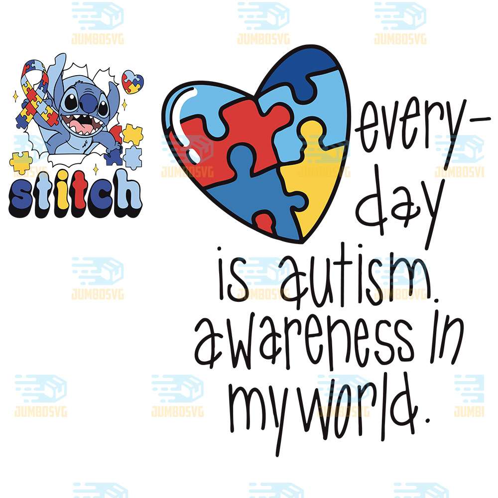 Every-day-Is-Autism-Awareness-In-My-World-Stitch-Svg