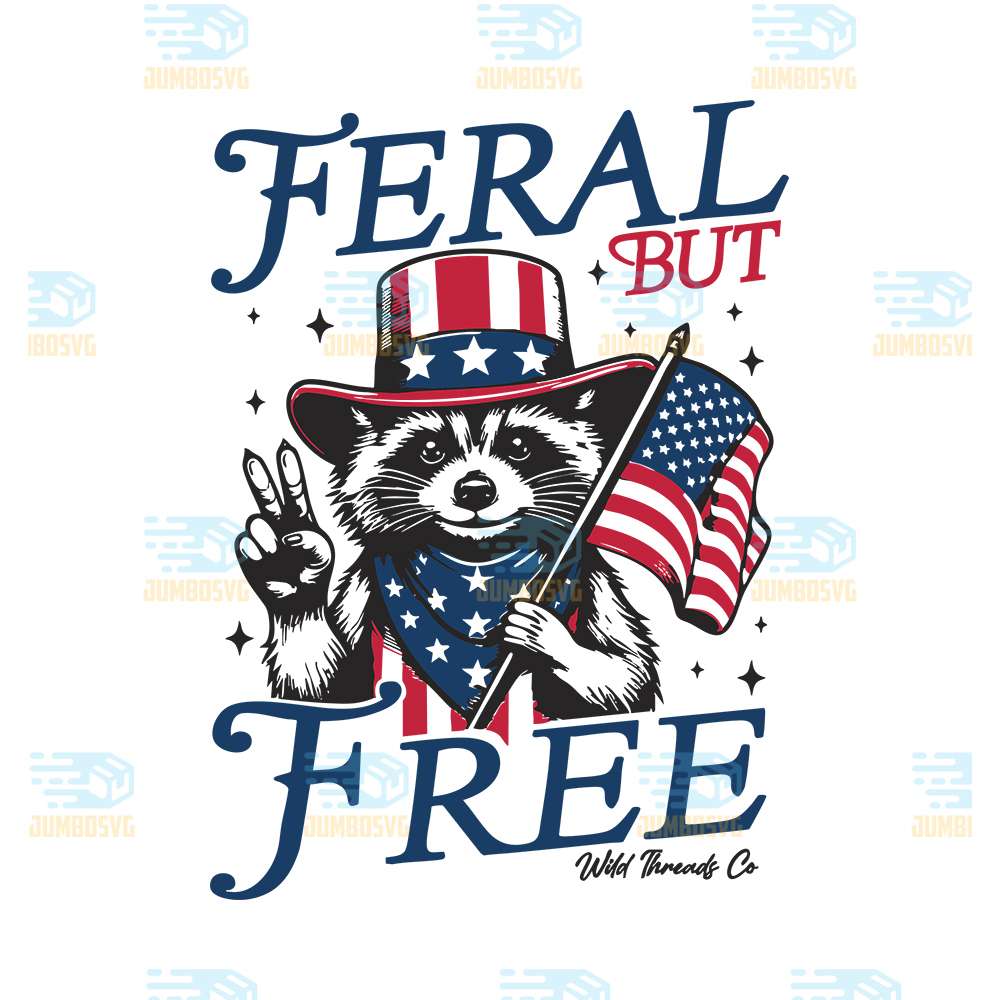 Feral-But-Free-Raccoon-Svg