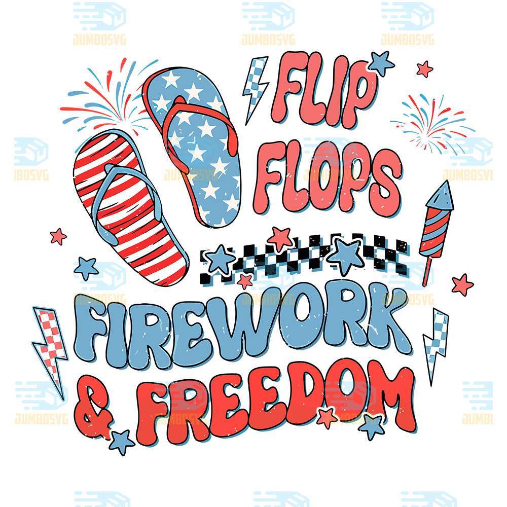 Flip-Flops-Firework-Freedom-4th-Of-July-Png