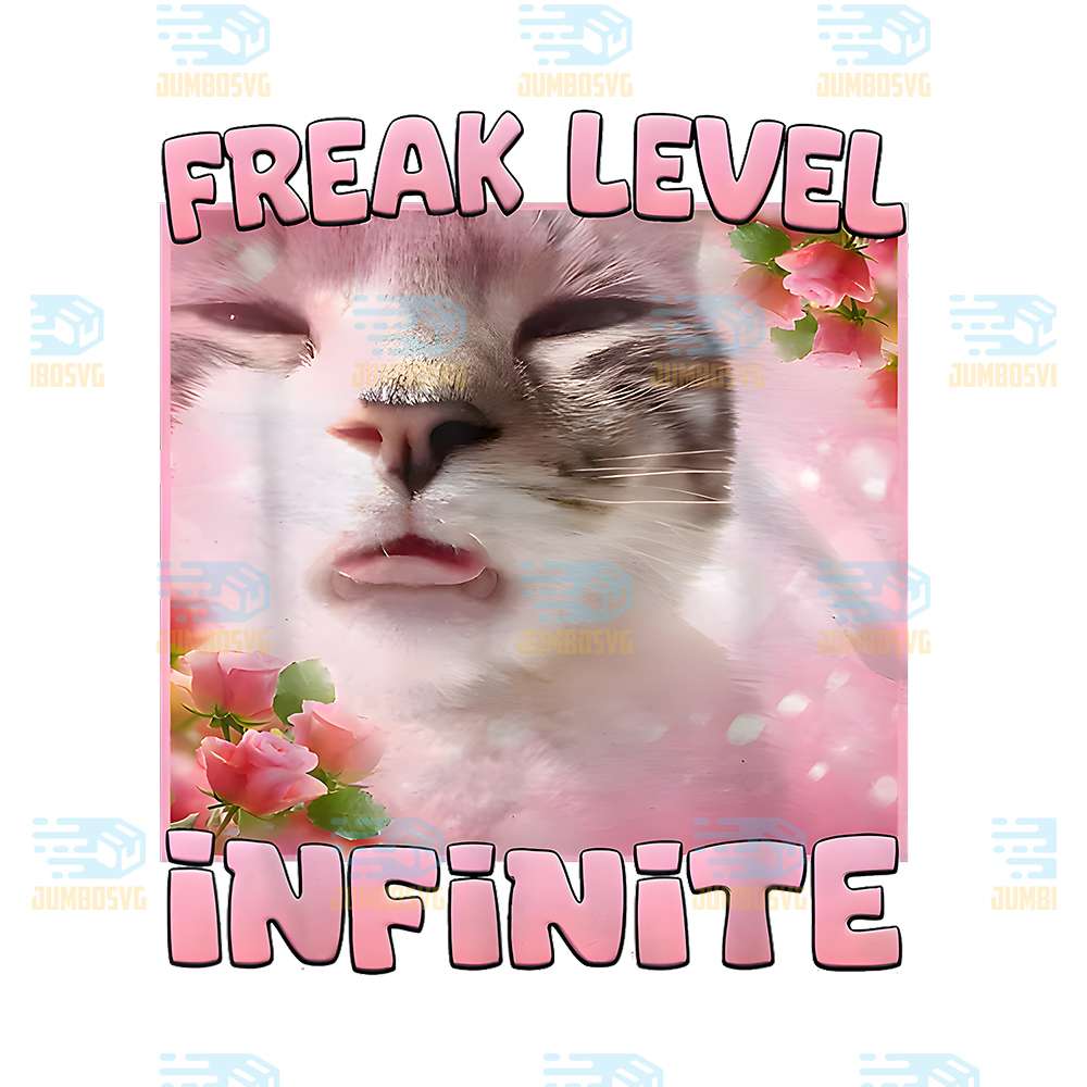 Freak-Level-Infinite-Cat-Meme-Png