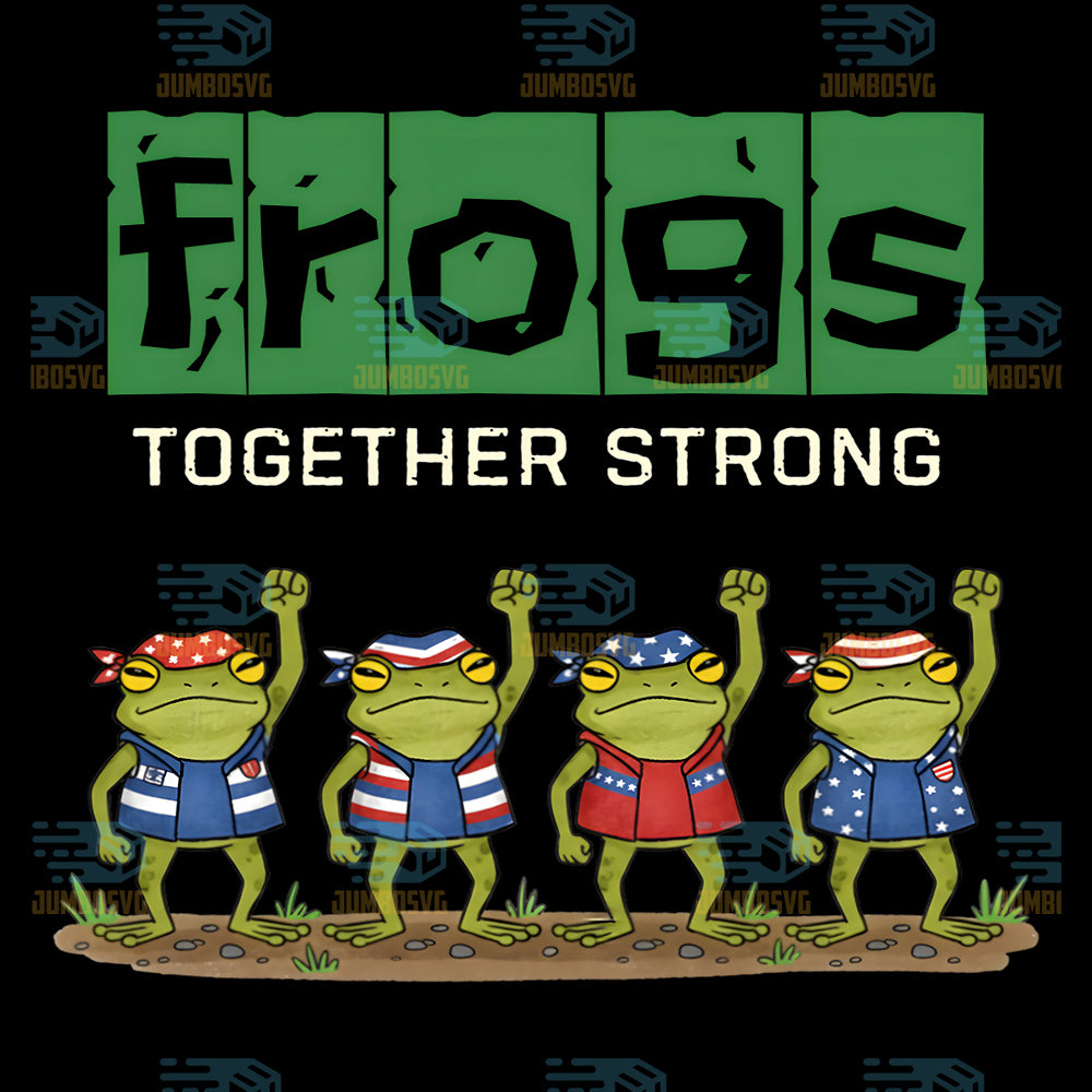 Frogs-Together-Strong-Frog-Protest-Png