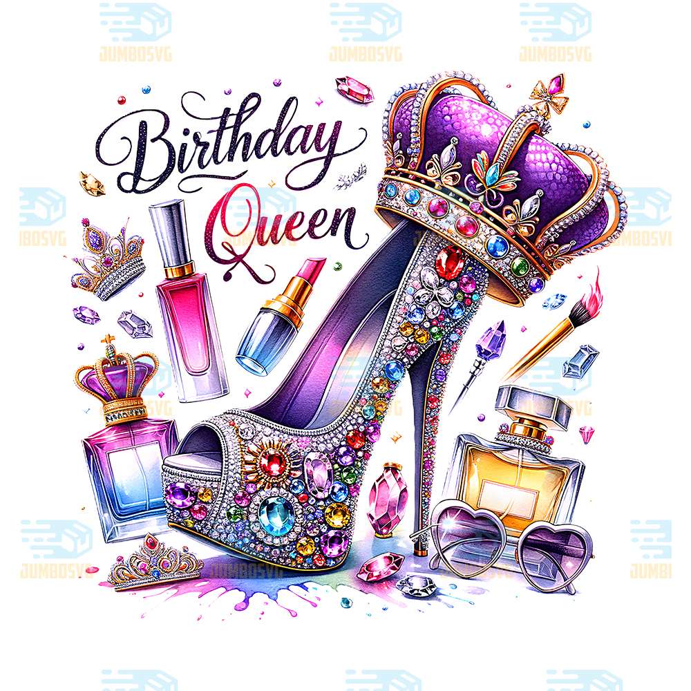 Glitter-Birthday-Queen-Png