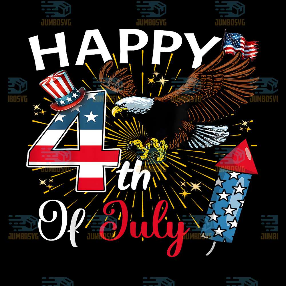 Happy-4th-Of-July-Patriotic-American-Flag-USA-Png