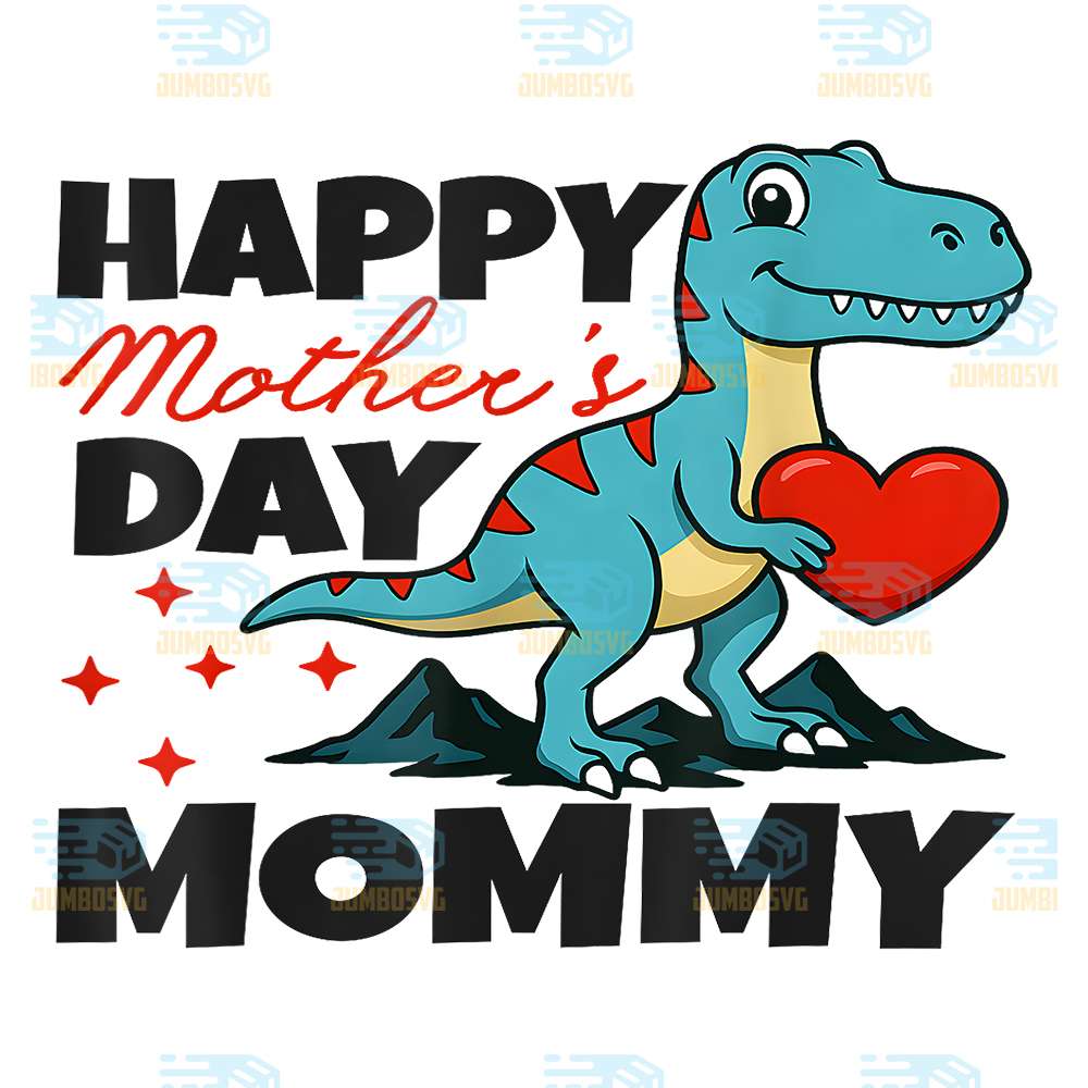 Happy-Mother-s-Day-Mommy-Dino-Son-For-Mom-T-Rex-Png-1