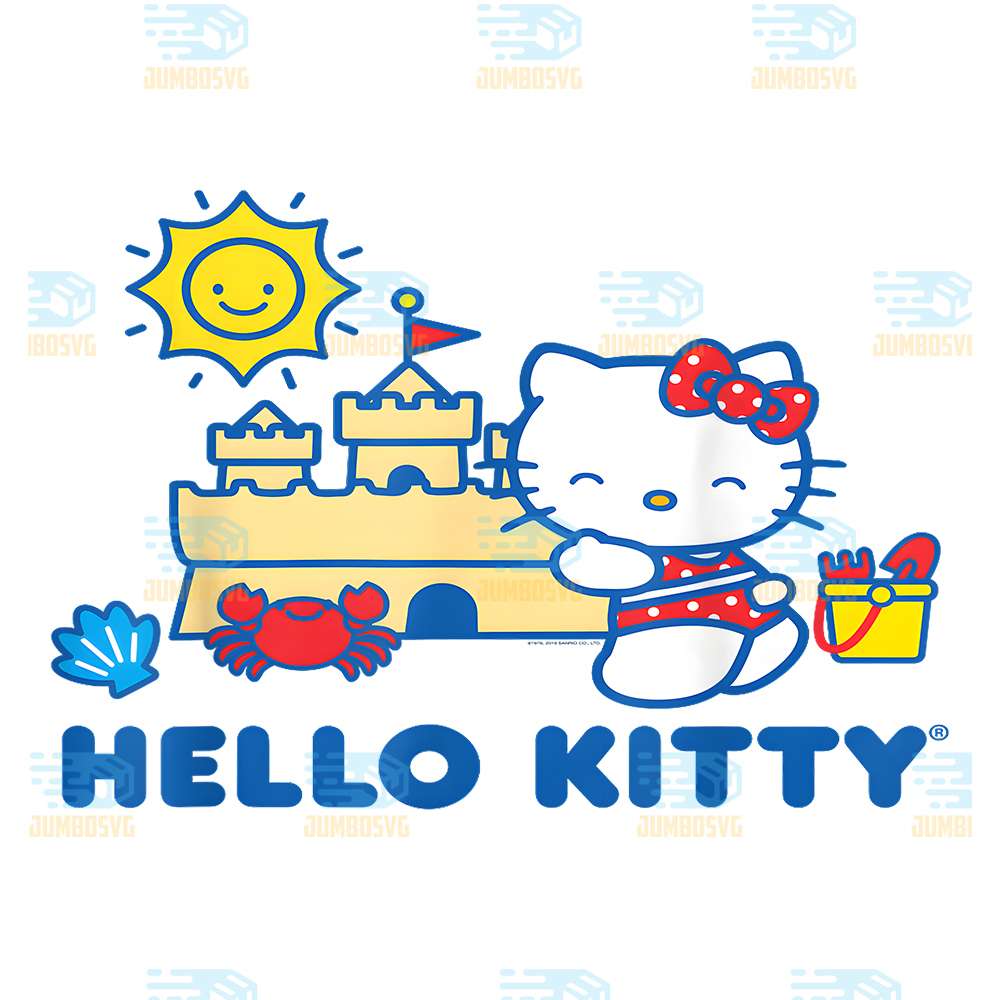 Hello-Kitty-Beach-Fun-Sandcastle-Summer-Png