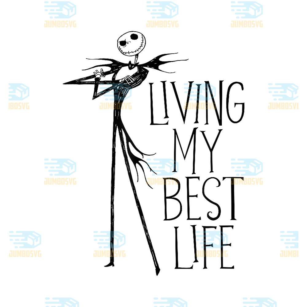 Jack-Skellington-Living-My-Best-Life-Png