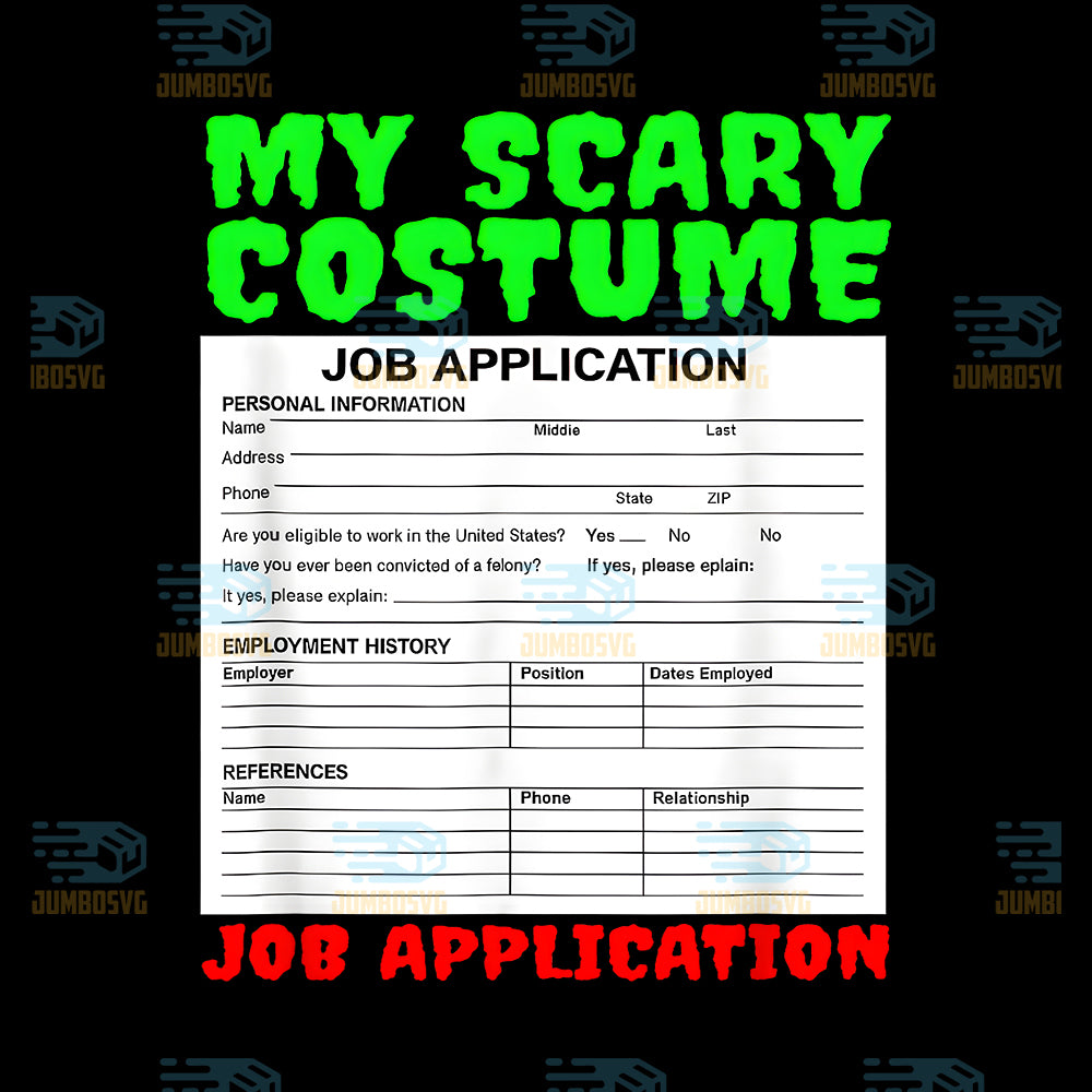 Job-Application-Funny-Scary-Halloween-Costume-Trick-Or-Treat-Png