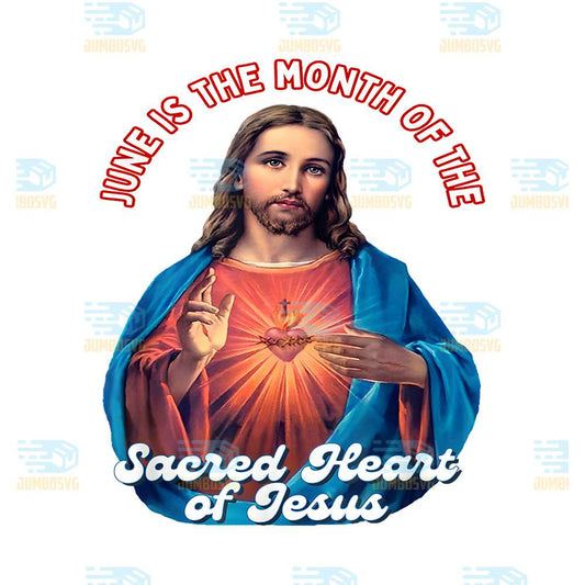 June-Is-The-Month-Of-The-Sacred-Holy-Heart-Of-Jesus-Png