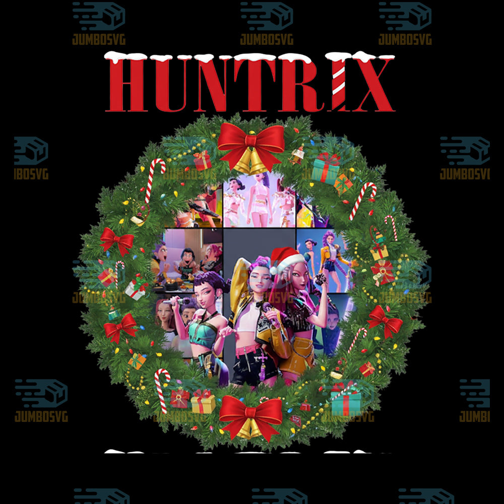 Kpop-Demon-Hunters-Huntrix-Christmas-Png