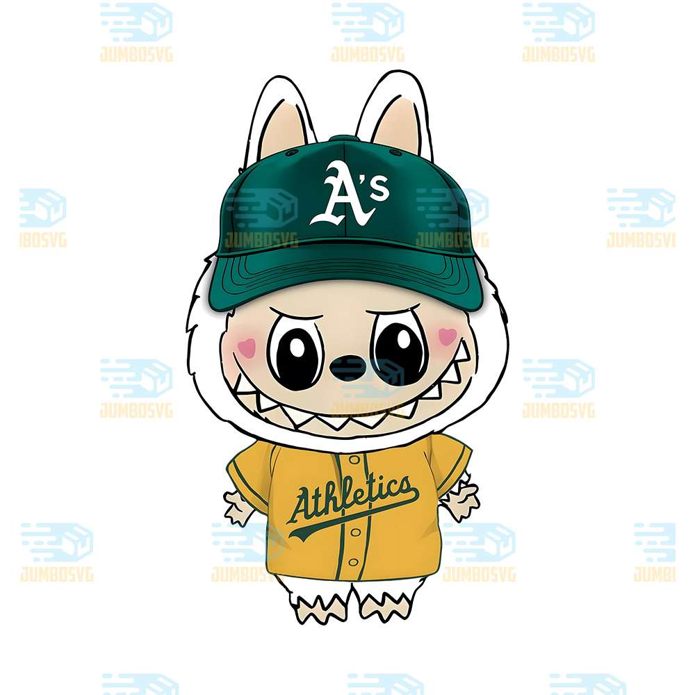 Labubu-Oakland-Athletics-Baseball-Png